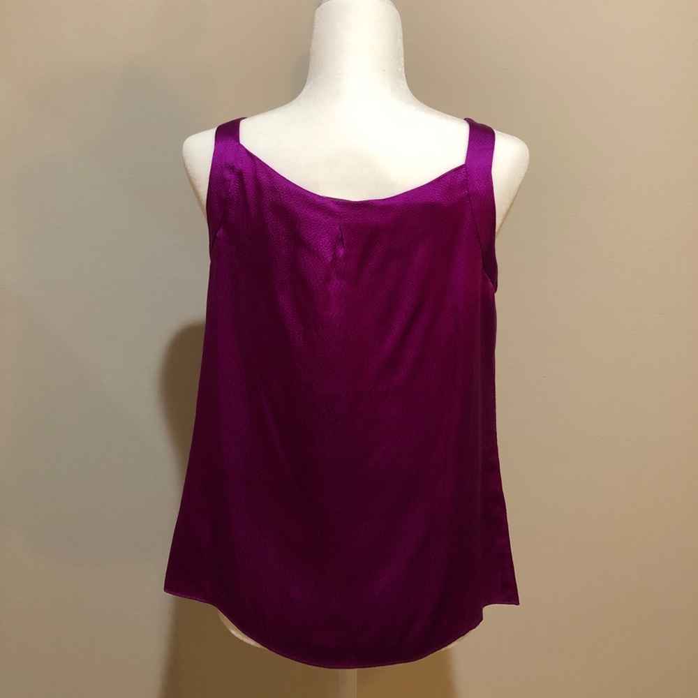 J. Crew fuchsia 100% silk sleeveless blouse - Picture 3 of 4